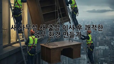 새 사무실, 새 출발! 이사 후 쾌적한 업무 환경 만들기