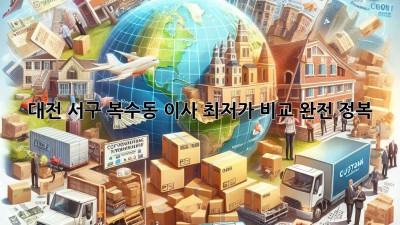 대전 서구 복수동 이사 최저가 비교 완전 정복!
