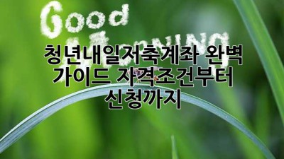 청년내일저축계좌 완벽 가이드: 자격조건부터 신청까지!